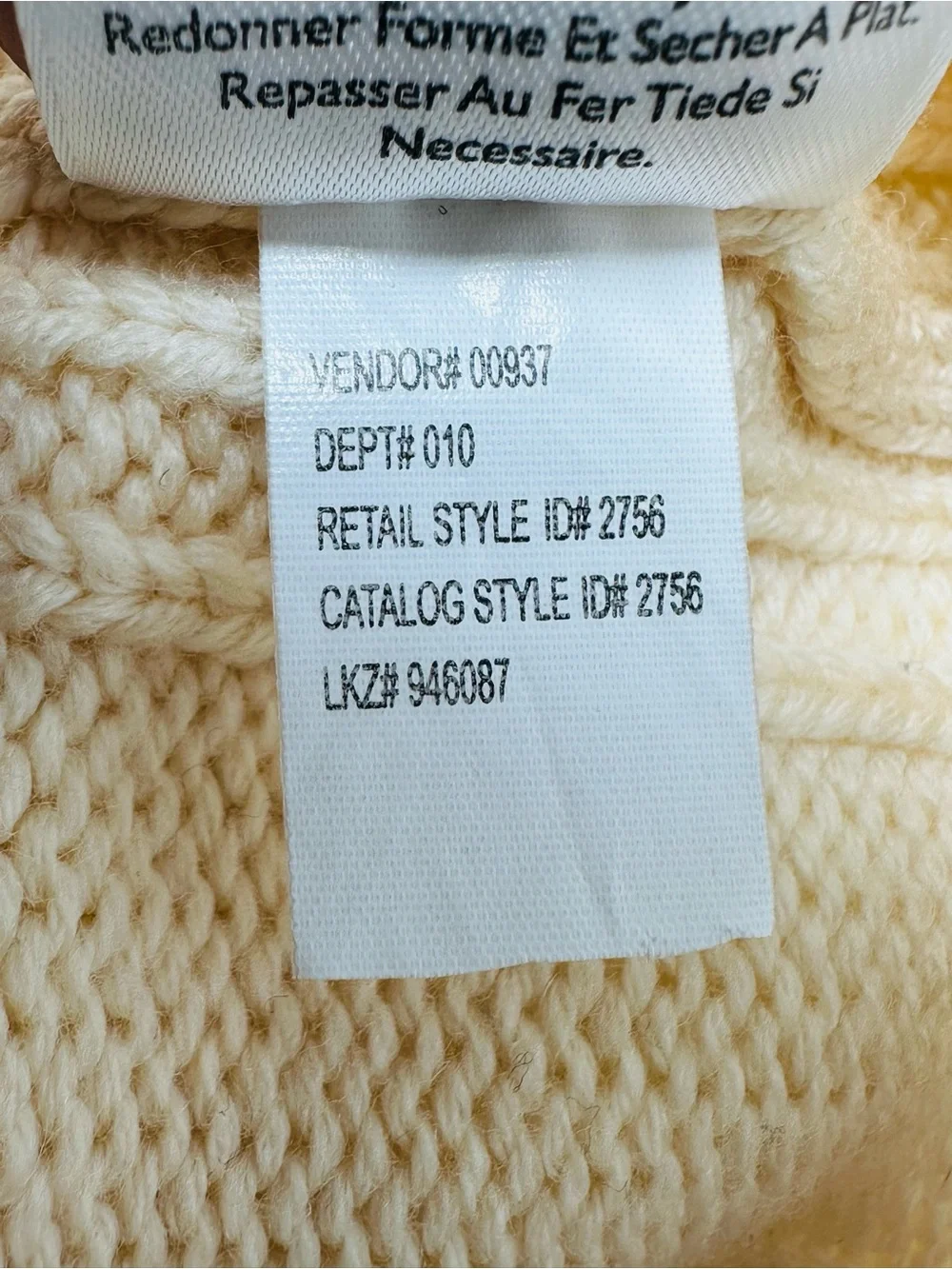 Vintage Eddie Bauer Merino Wool Cable Knit Mock Neck Sweater Size Medium Tall